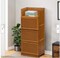 20&#x22; Bamboo 7-Tier Entryway [ENCLOSED EDGE] Cabinet with Drop Down Door and Shelves